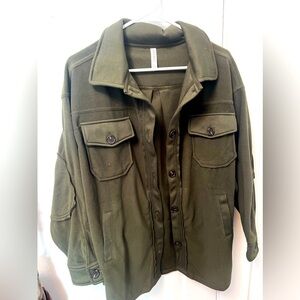 Olive green shacket